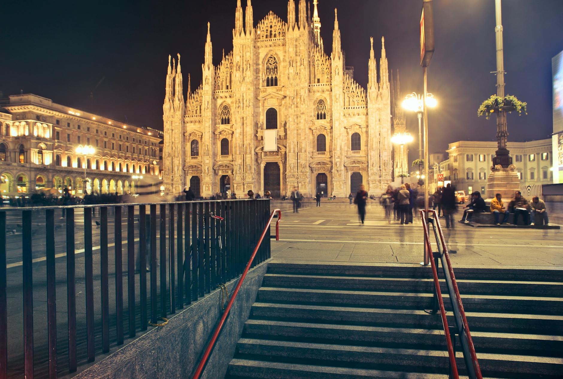Things to do in Milan at night the illuminated Duomo cathedral
