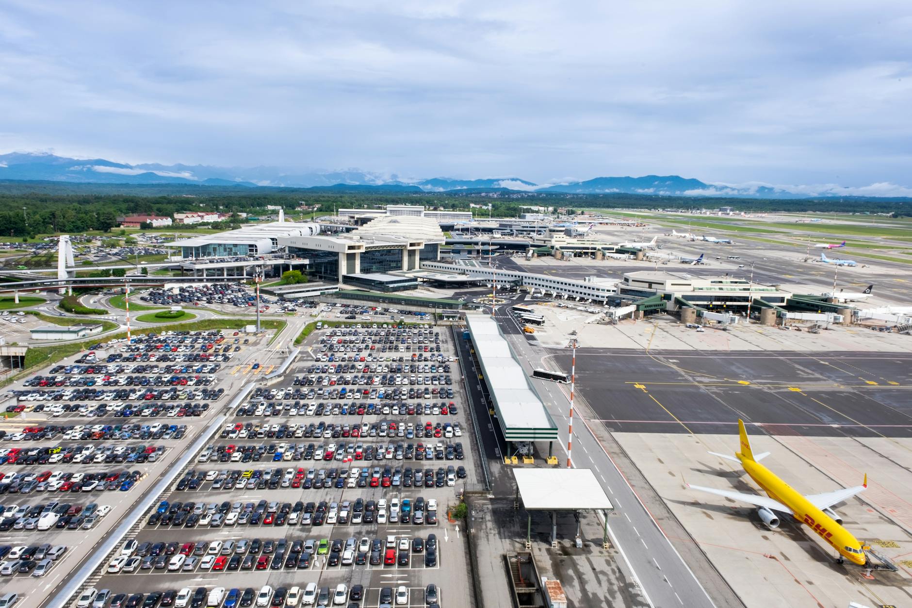 Milan Malpensa airport terminal departure area