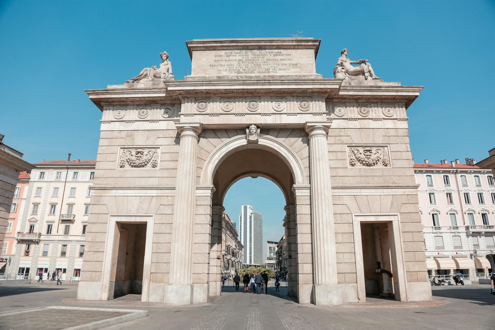 Porta Venezia neighborhood in Milan with art nouveau architecture