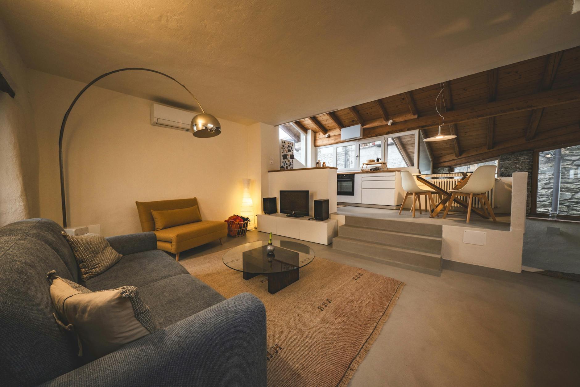 Modern Milan apartment living room with stylish Italian decor