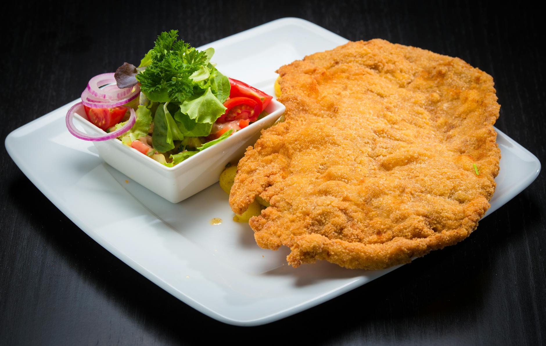 Cotoletta alla Milanese breaded veal cutlet traditional