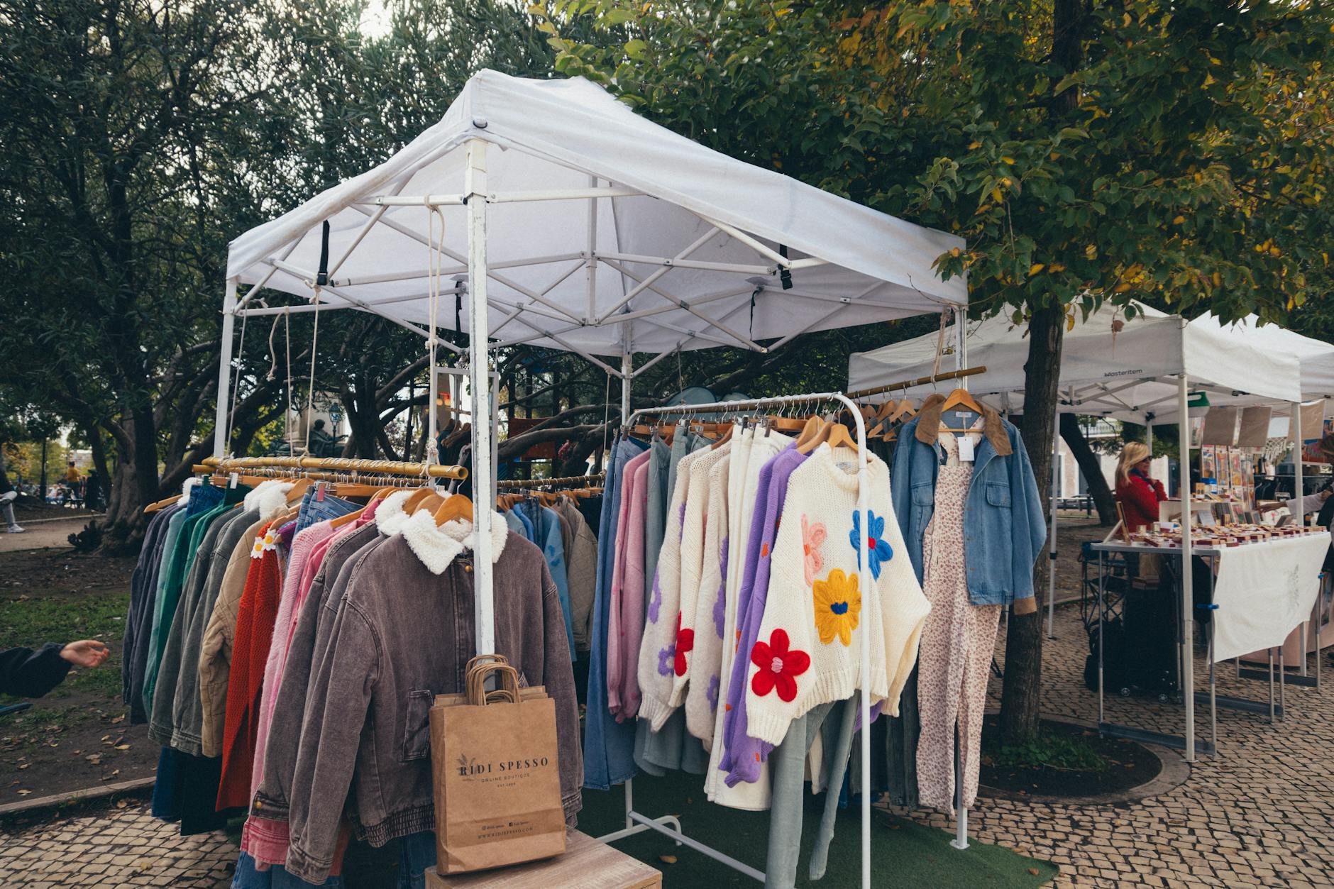 Markets in Milan vintage clothing and fashion stalls