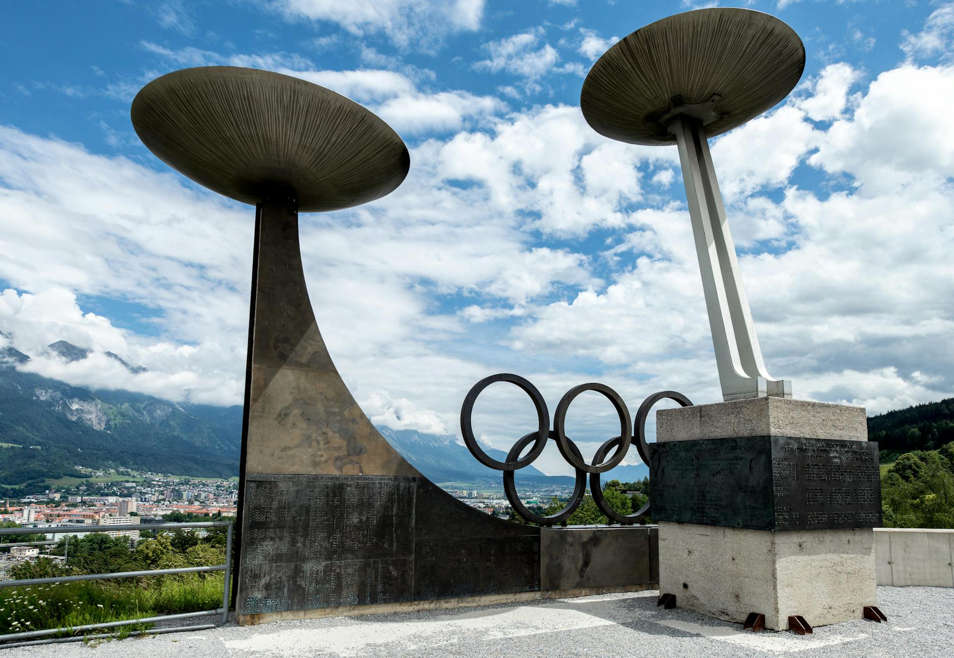 Olympic torch display at the Museo Olimpico Italiano, with Italian medals from