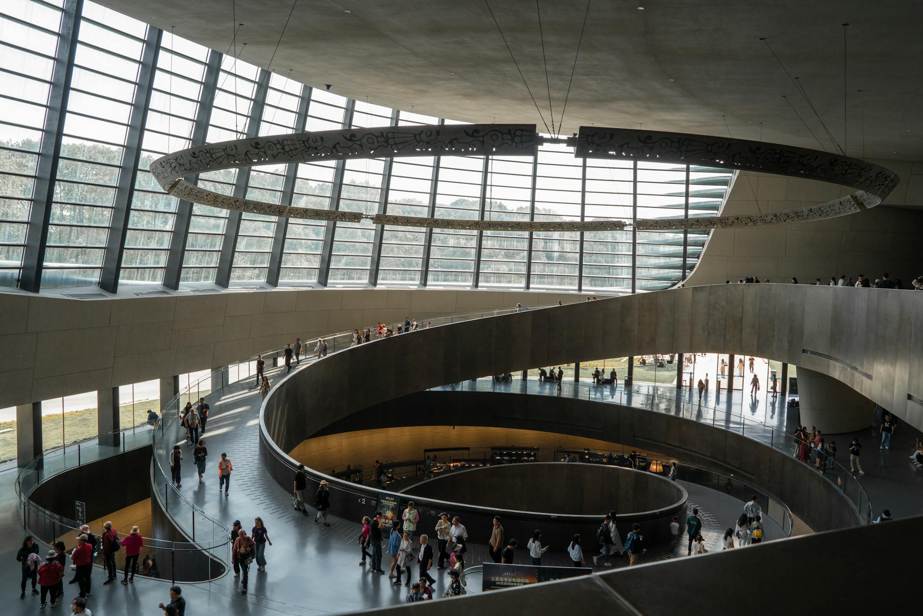 spiral ramp museum interior architecture