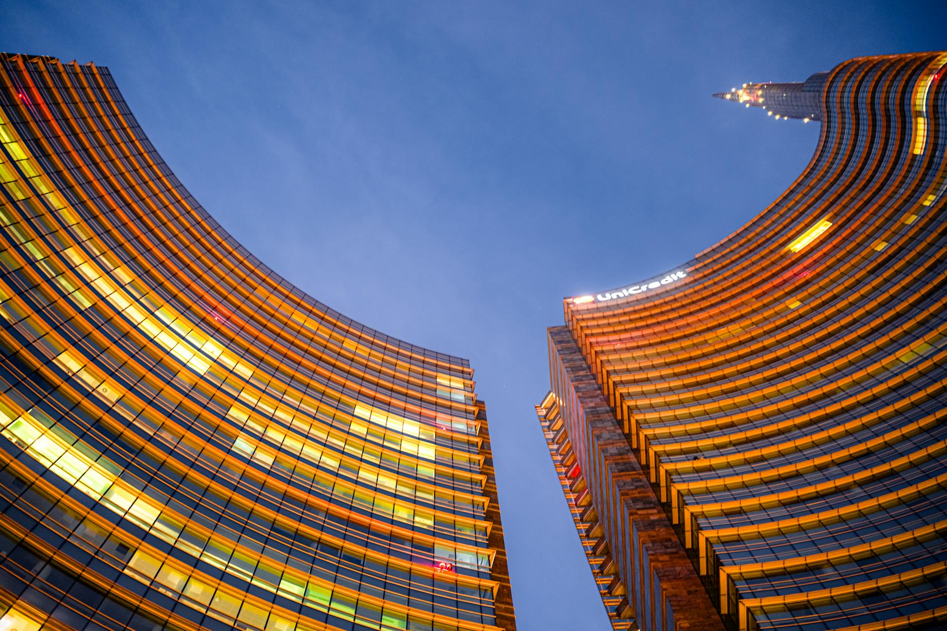 UniCredit Tower in Milan with iconic curved design