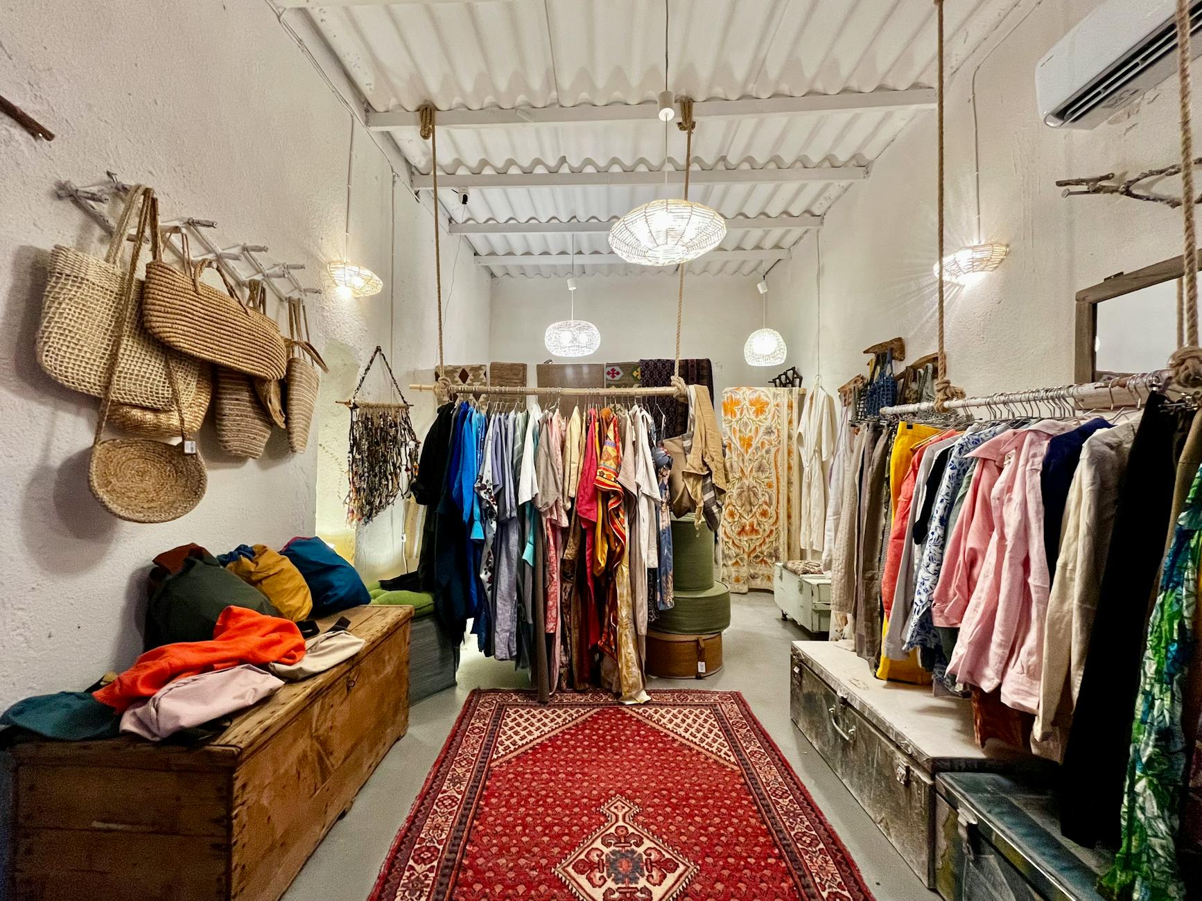 Vintage shopping Milan boutique interior curated pieces