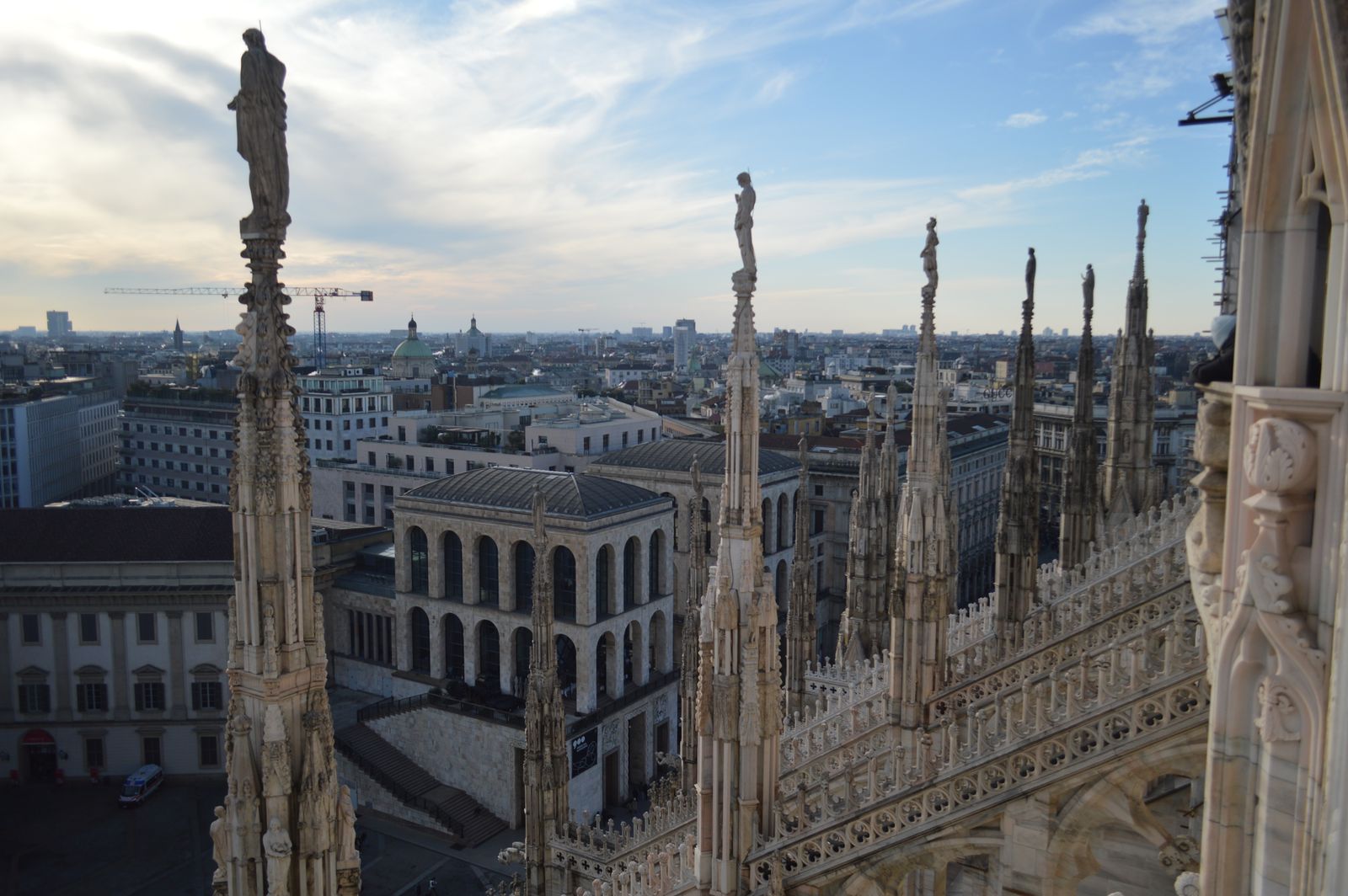 View across Milan's skyline from the roof of the Duomo, the centrepiece of a first-day itinerary